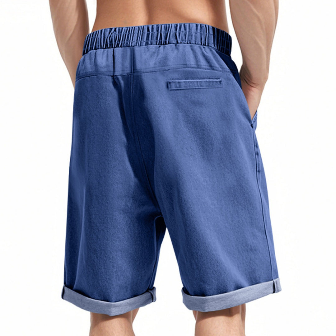 EB | Kurze Hose aus schwerem gewaschenem Baumwolldenim
