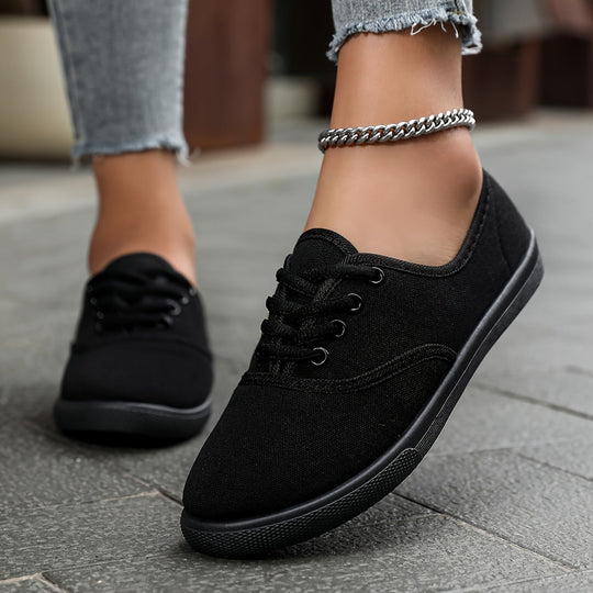 EB | Bequeme Niedrige Canvas Schnürschuhe