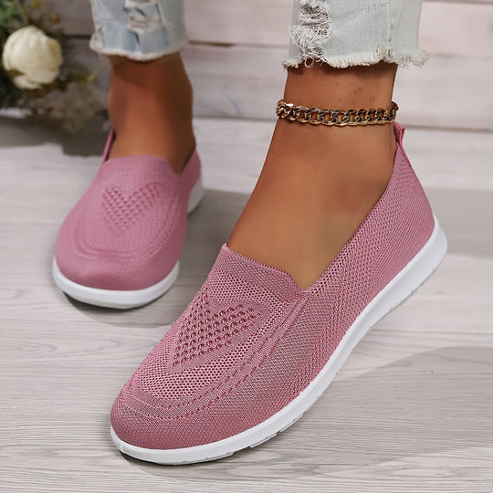 EB | Einfarbige Gestrickte Sneaker Für Damen