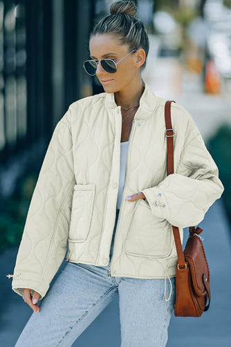 EB | Kordelzug Gefallene Schulter Gequiltete Jacke