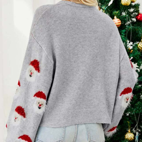 EB | Weihnachtlicher Strickpullover mit Rentiermotiv