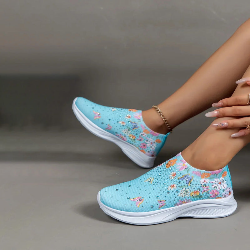 Schmetterlingsdruck Slip-On Schuhe EB