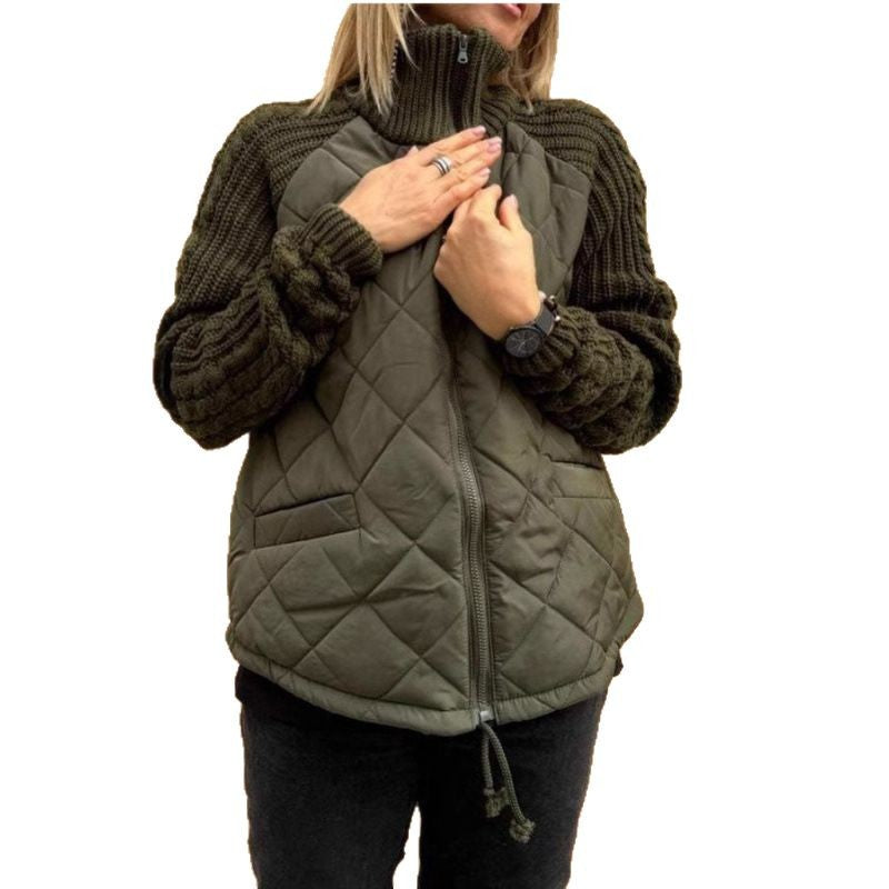 EB | Gemütliche Steppjacke mit Strickärmeln für Frauen