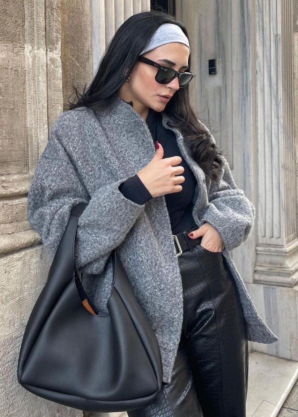 EB | Klassische Bouclé Bomberjacke
