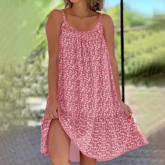 EB | Großes Pendel floral Hosenträger Weste Kleid