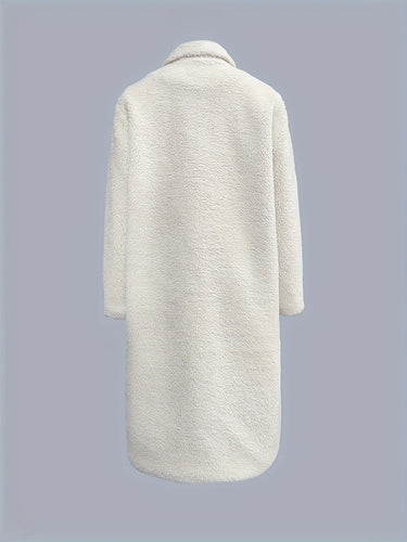 EB | Lange Plüschjacke mit Großen Knöpfen Polyester Elegant und Warm