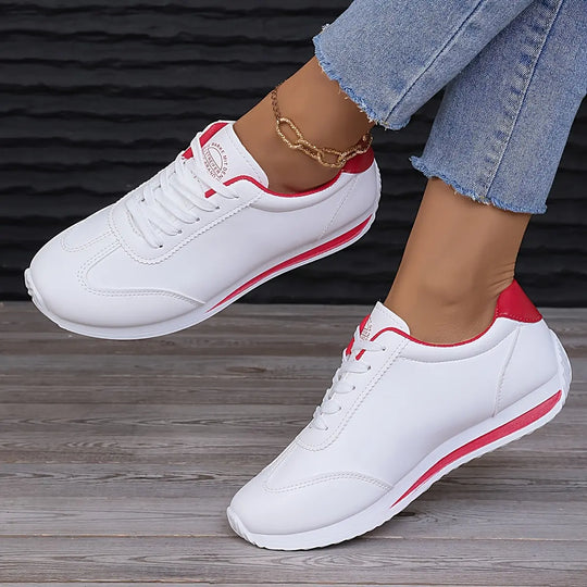Einfarbige Freizeit-Sportschuhe für Damen mit dicken Sohlen EB EB