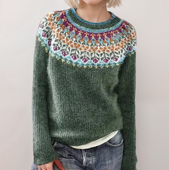 EB | Nordisk Strickpullover Weiche Wollmischung Gemütliche Eleganz