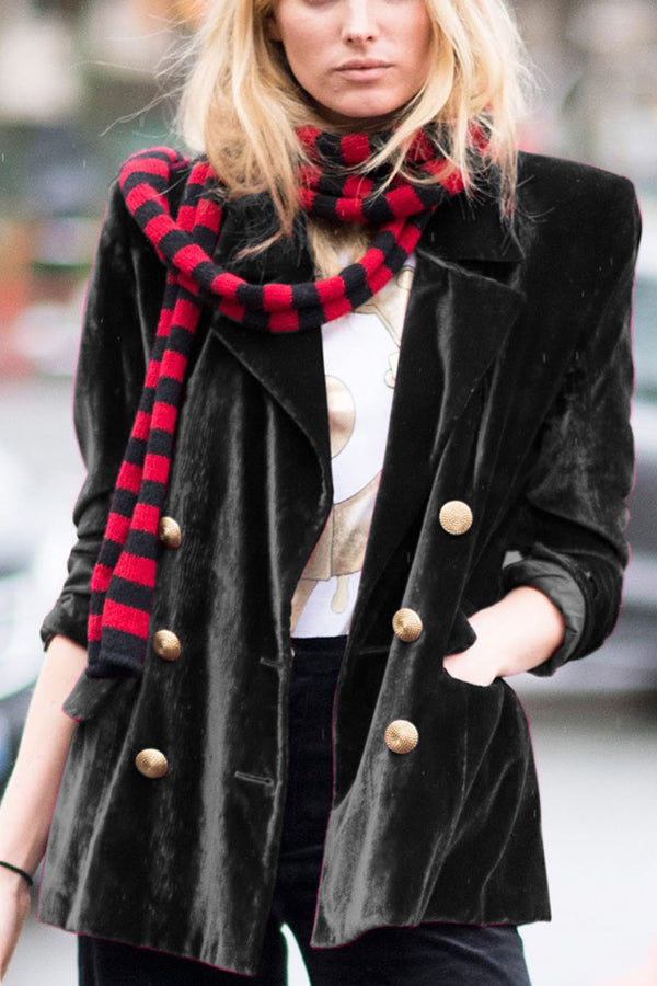 EB | Samt Temperament Party Damen Midikleid Blazer