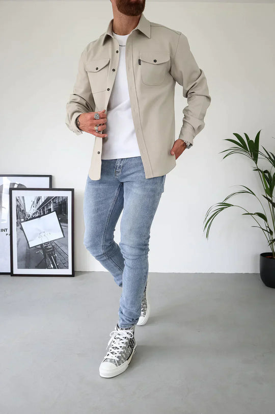 EB | Premium-Jacke mit Knopfverschluss für Herren Stylische und Bequeme Jacke
