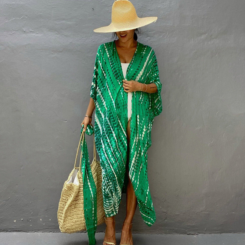 EB | Glamouröse Sonnenschutz Resort Strandkleid Cover Up