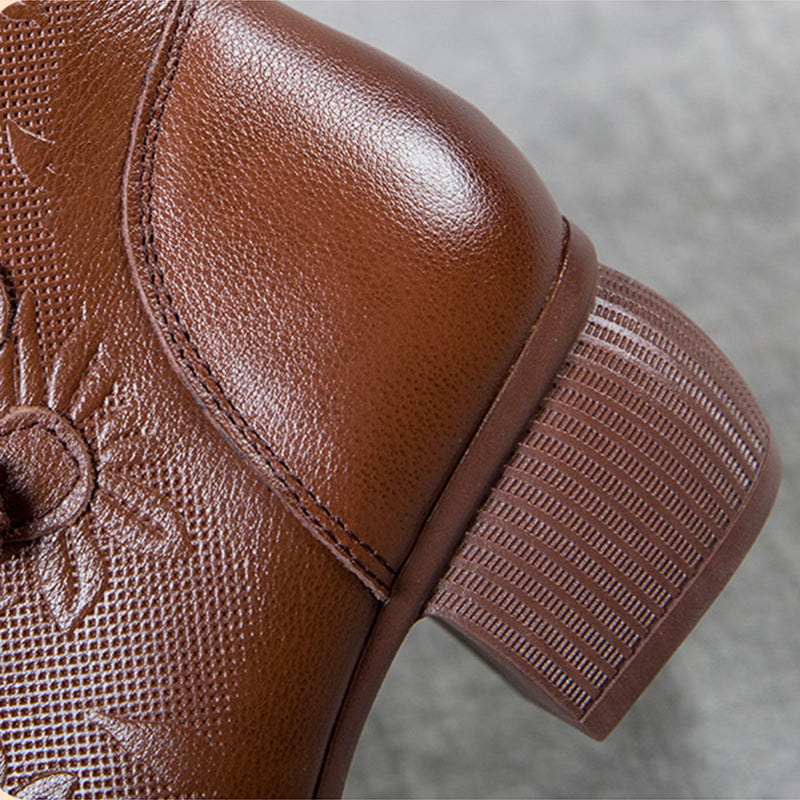 Handgemachte Lederstiefeletten mit warmem Innenfutter EB EB