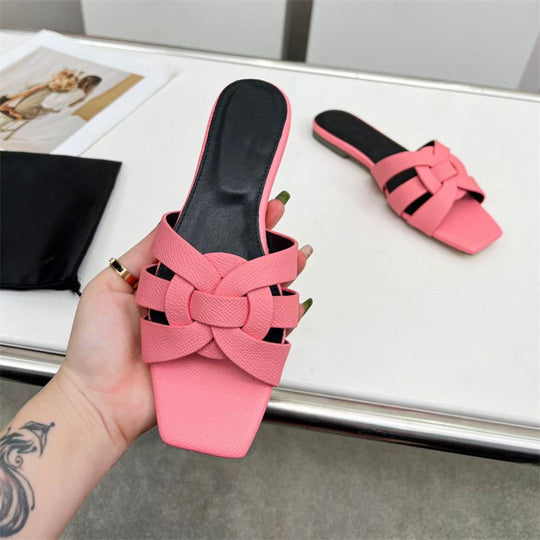 EB | Damenmode Einfache Kreuz Mittel-Hoch Schuhe