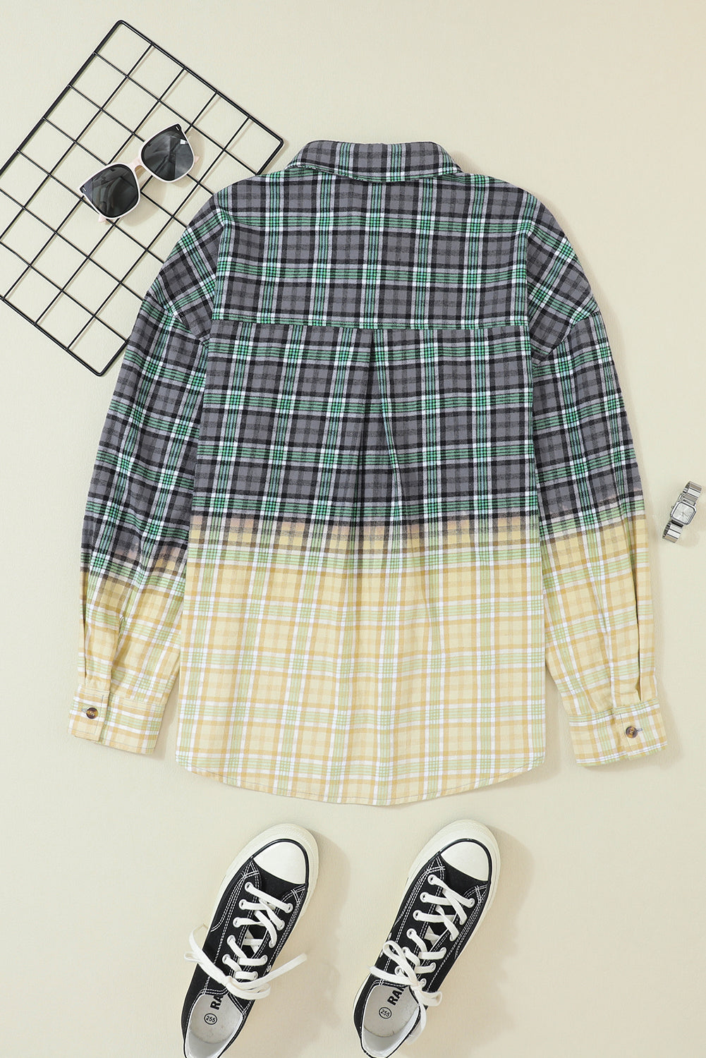 EB | Patchwork Cam Jacket in Checkered Cotton Blend Trendy und Unique
