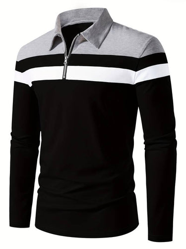 EB – langärmliges poloshirt mit reißverschluss