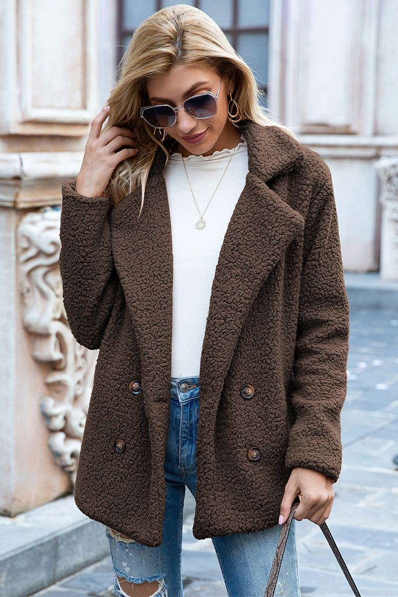 EB | Full Size Reverskragen Sherpa Mantel