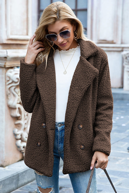 EB | Full Size Reverskragen Sherpa Mantel