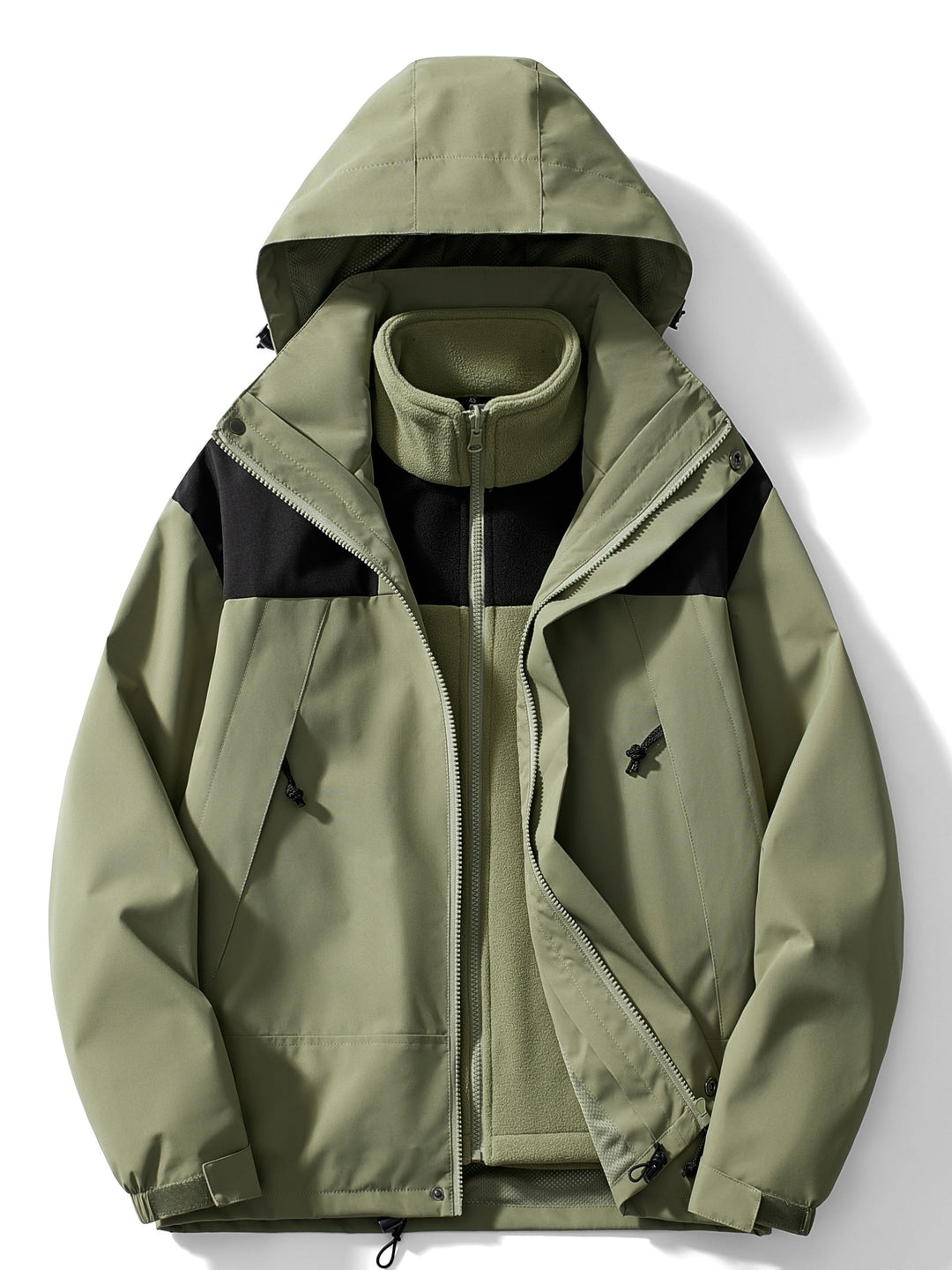 EB | Casual 3-In-1 Winterjacke mit Kapuze für Damen Ideal für Herbst Winter