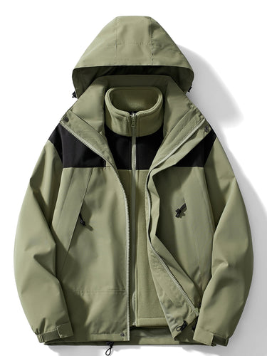 EB | Casual 3-In-1 Winterjacke mit Kapuze für Damen Ideal für Herbst Winter