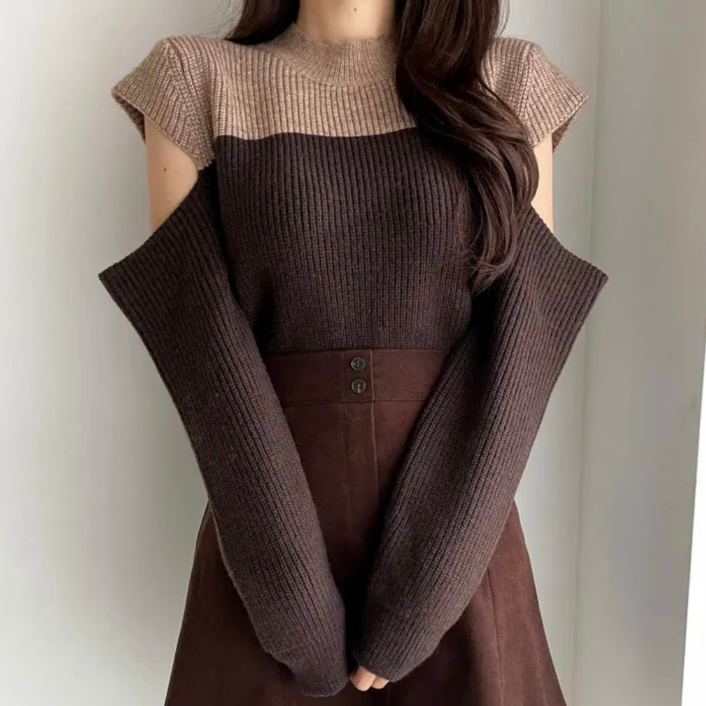 EB | Strickpullover mit Ausschnitten an den Ärmeln