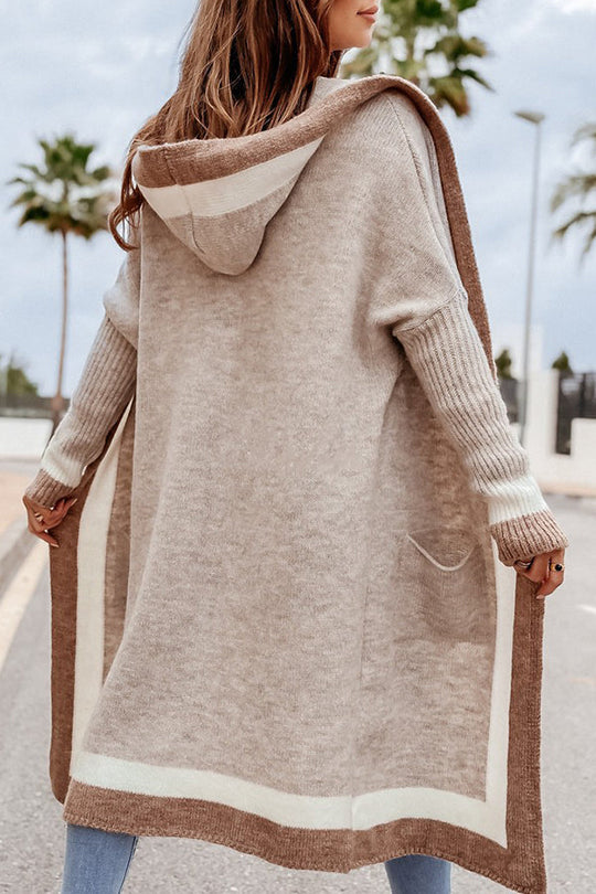 EB | und Winter Freizeit Alleskönner Kapuzen langer Cardigan Pullover Jacke