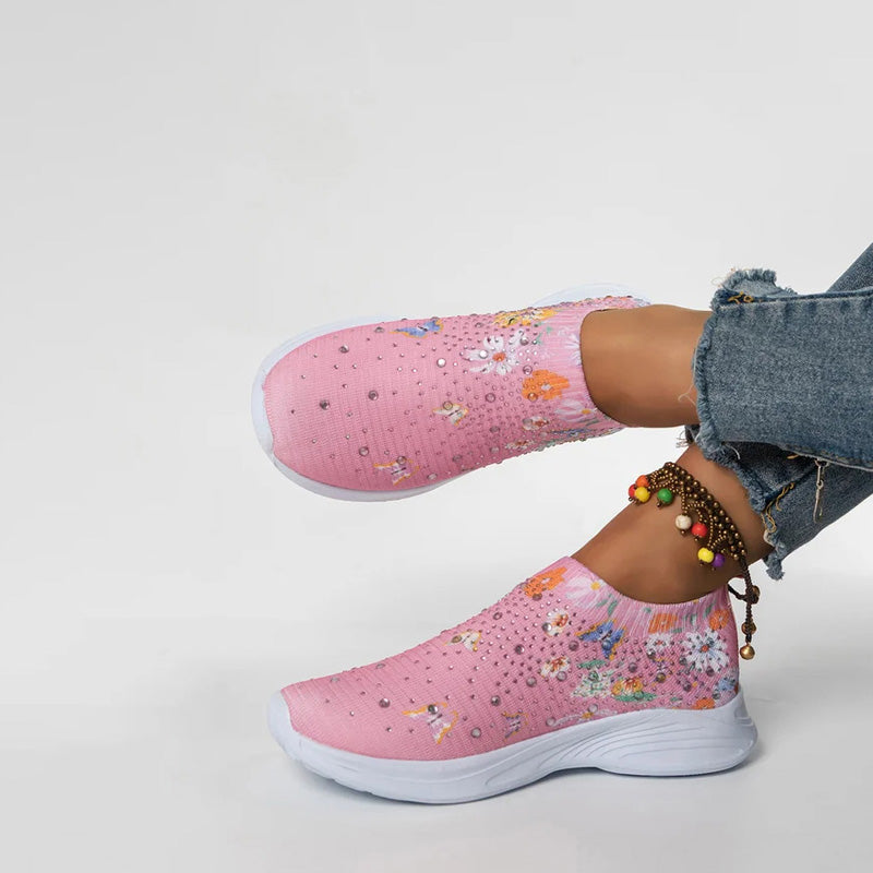 Schmetterlingsdruck Slip-On Schuhe EB