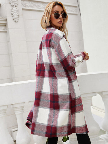 EB | Karierte Longline Hemdjacke