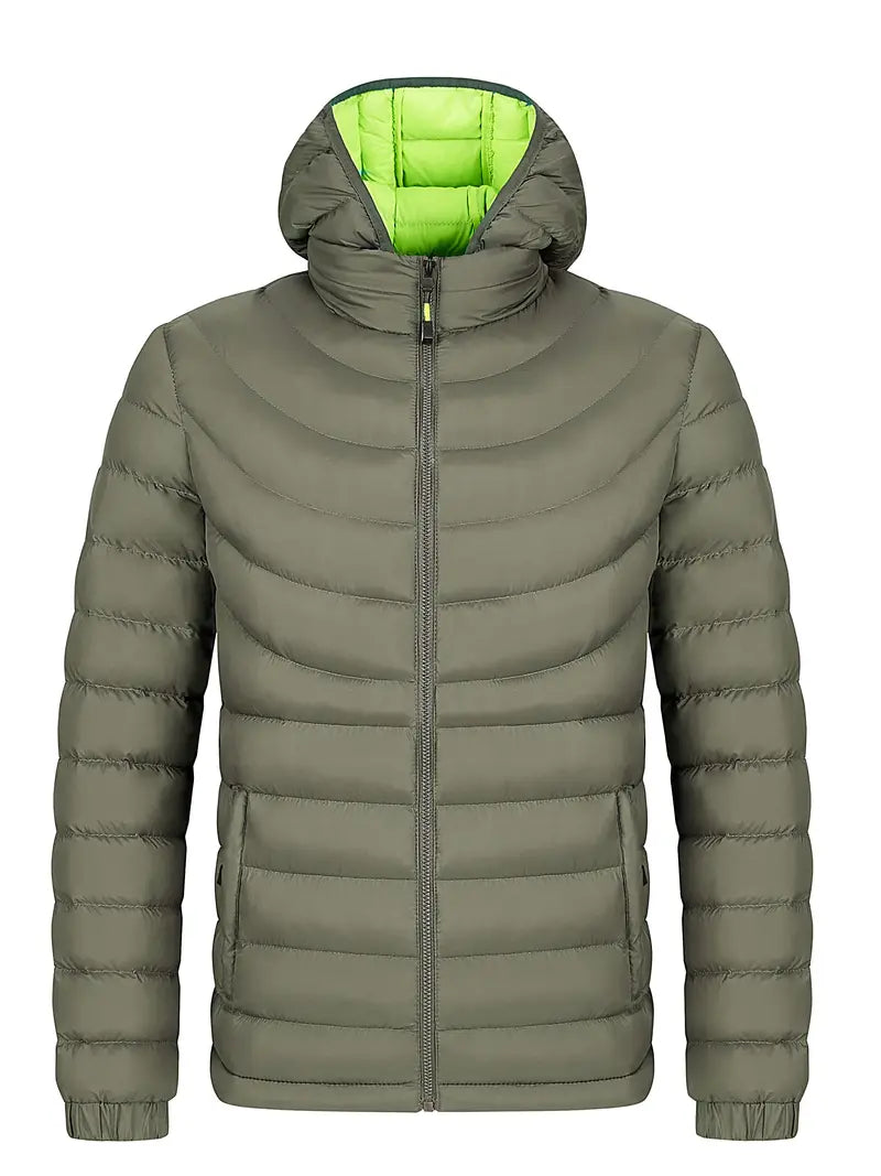 EB | Herrenjacke mit Hohem Kragen Gefüttert für Herbst und Winter