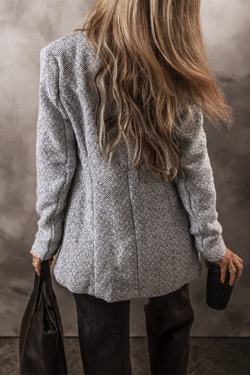 EB | Heringsmuster Jacke Wollmischung Klassisch und Komfortabel
