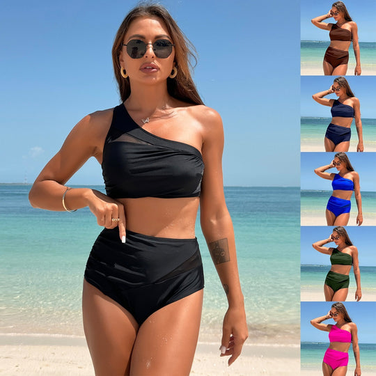 EB | Ein-Schulter-Bikini-Badeanzug