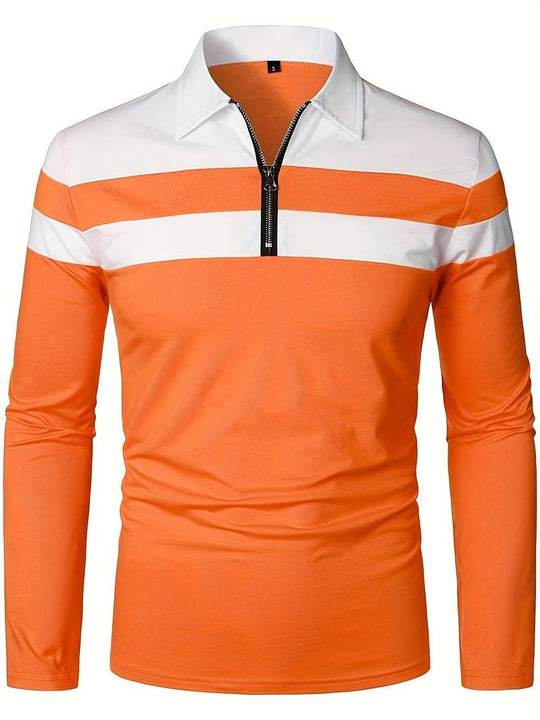 EB – langärmliges poloshirt mit reißverschluss