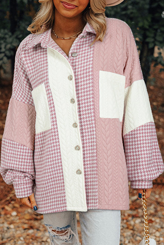 EB | Patchwork Hemdjacke Baumwollmischung Modern und Stilvoll