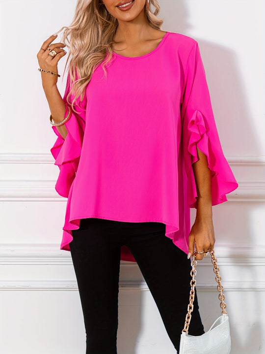 EB | Bluse mit Rundhalsausschnitt für Den Frühling