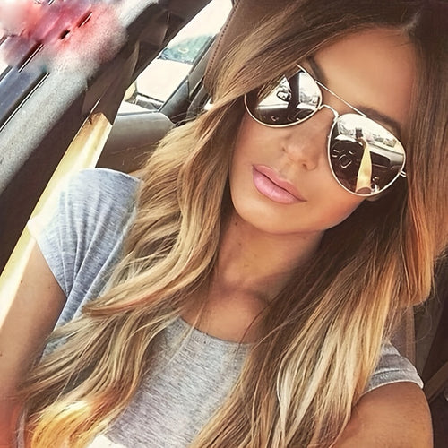EB | Klassische Aviator-Sonnenbrille mit Goldenem Rahmen für Damen