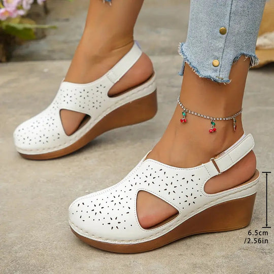 Modische Damen-Sandalen, Keilabsatz & chic EB EB