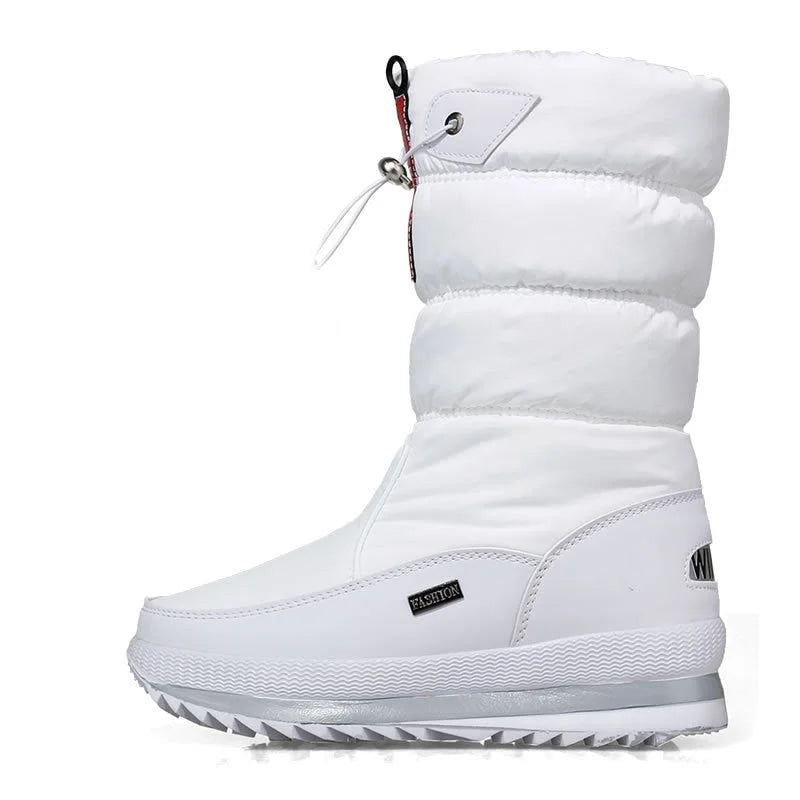 EB | Damen Wasserdichte Mid-Calf Plüsch Stiefel