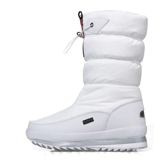 EB | Damen Wasserdichte Mid-Calf Plüsch Stiefel