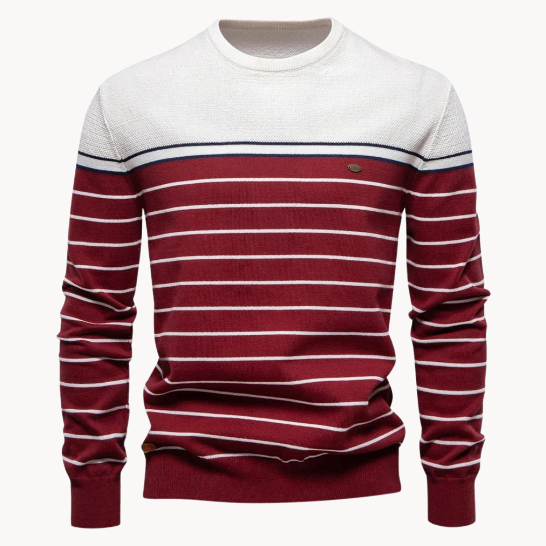 EB | Baumwollpullover mit Streifenmuster