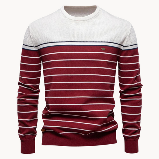 EB | Baumwollpullover mit Streifenmuster