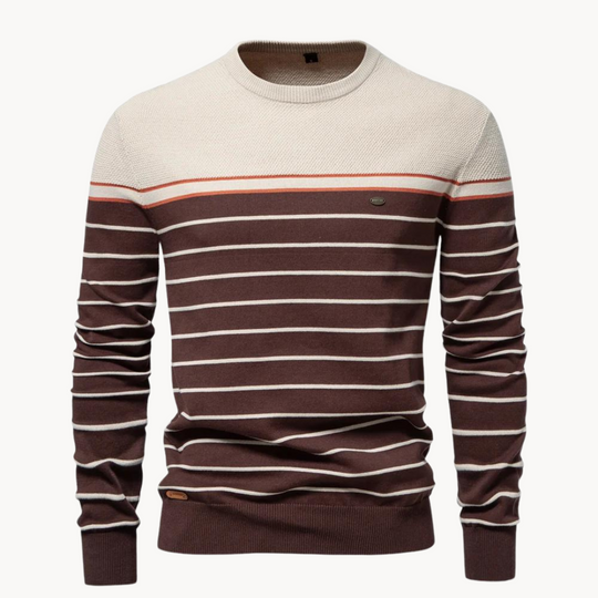 EB | Baumwollpullover mit Streifenmuster