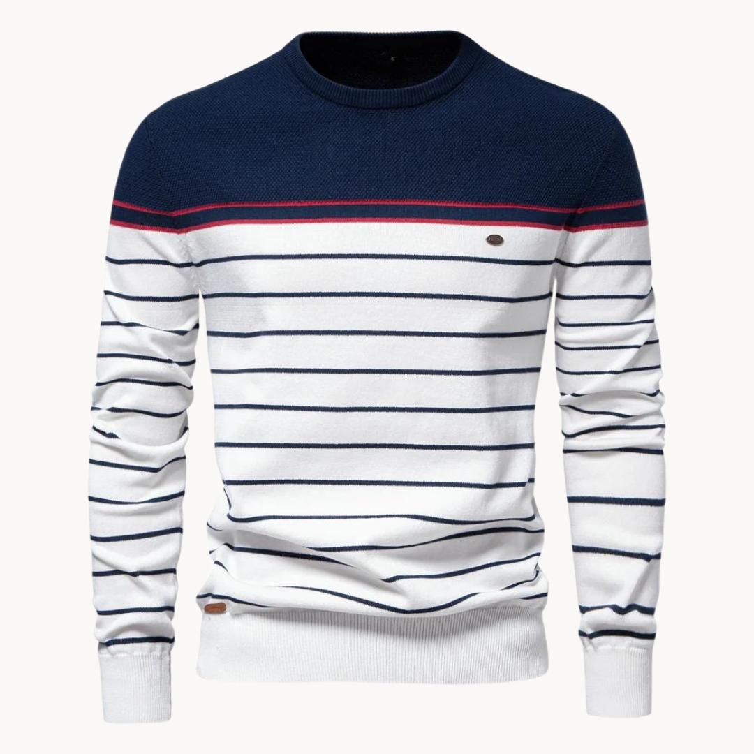 EB | Baumwollpullover mit Streifenmuster