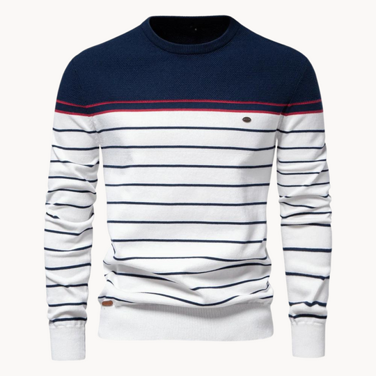 EB | Baumwollpullover mit Streifenmuster
