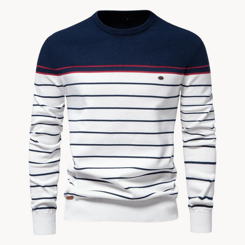 EB | Baumwollpullover mit Streifenmuster