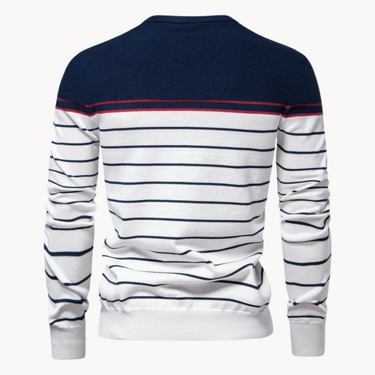EB | Baumwollpullover mit Streifenmuster