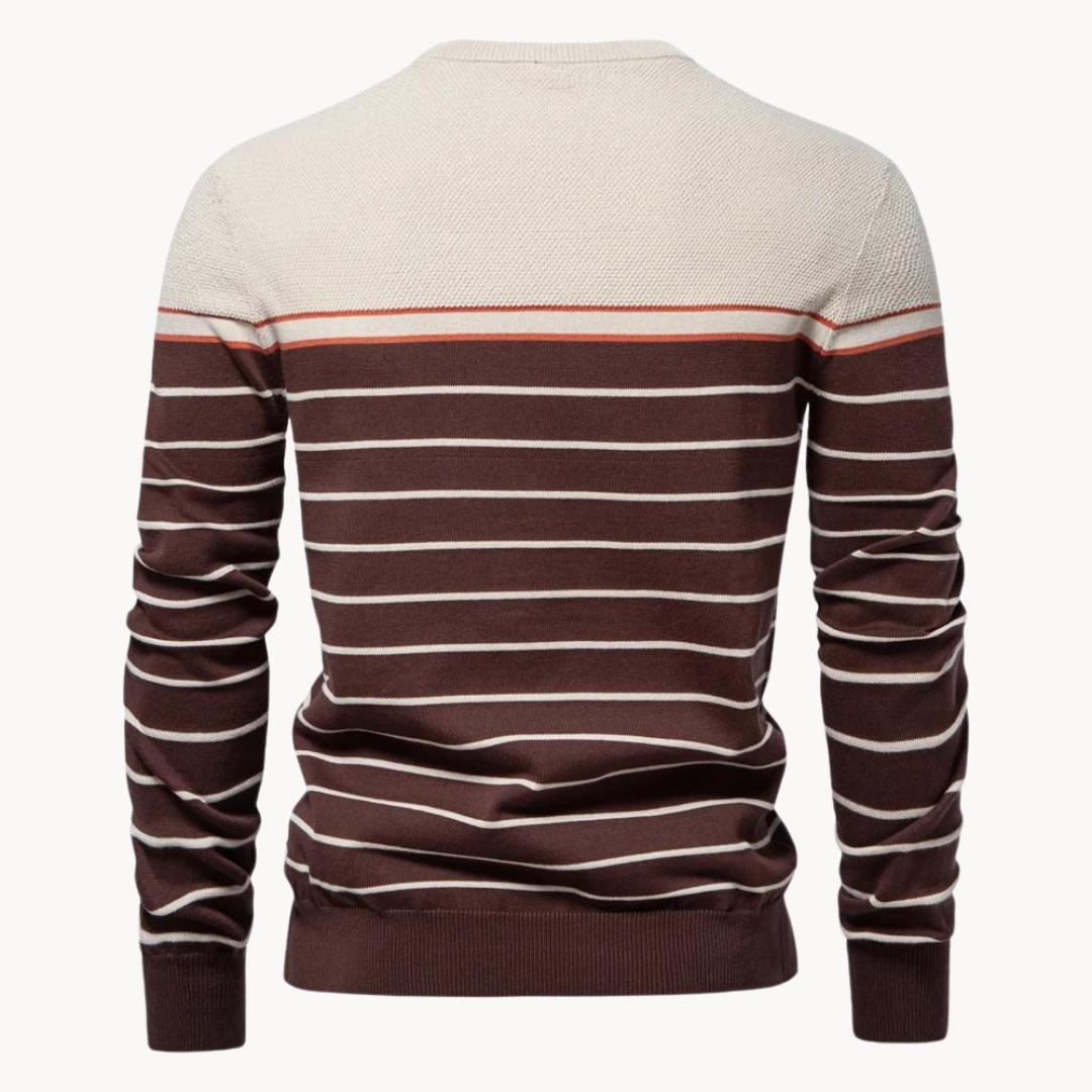 EB | Baumwollpullover mit Streifenmuster