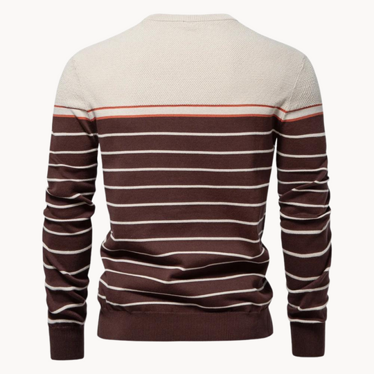 EB | Baumwollpullover mit Streifenmuster