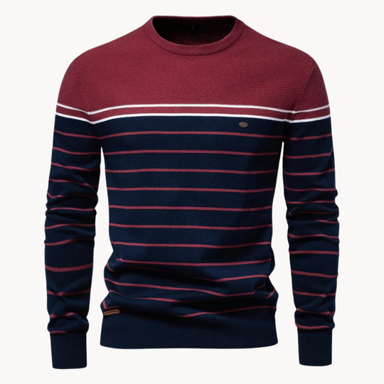 EB | Baumwollpullover mit Streifenmuster