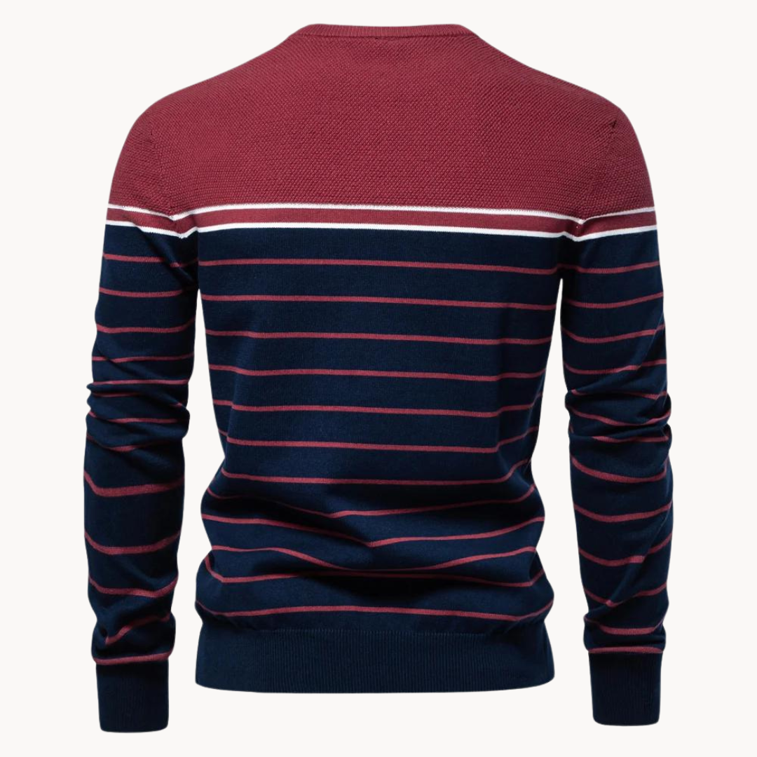 EB | Baumwollpullover mit Streifenmuster