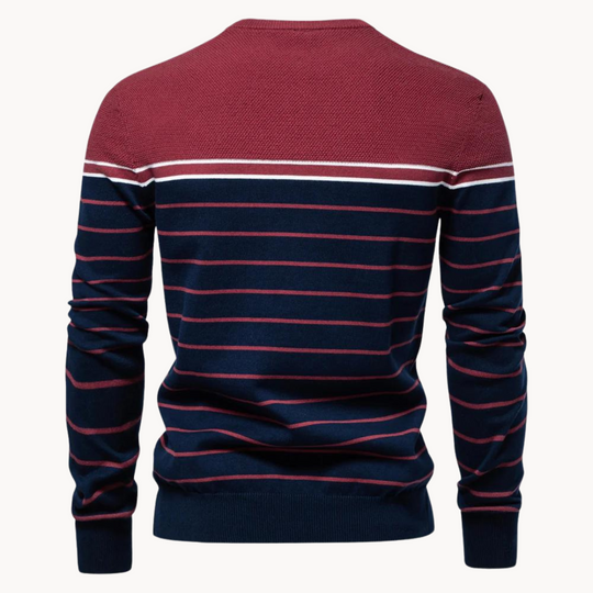 EB | Baumwollpullover mit Streifenmuster
