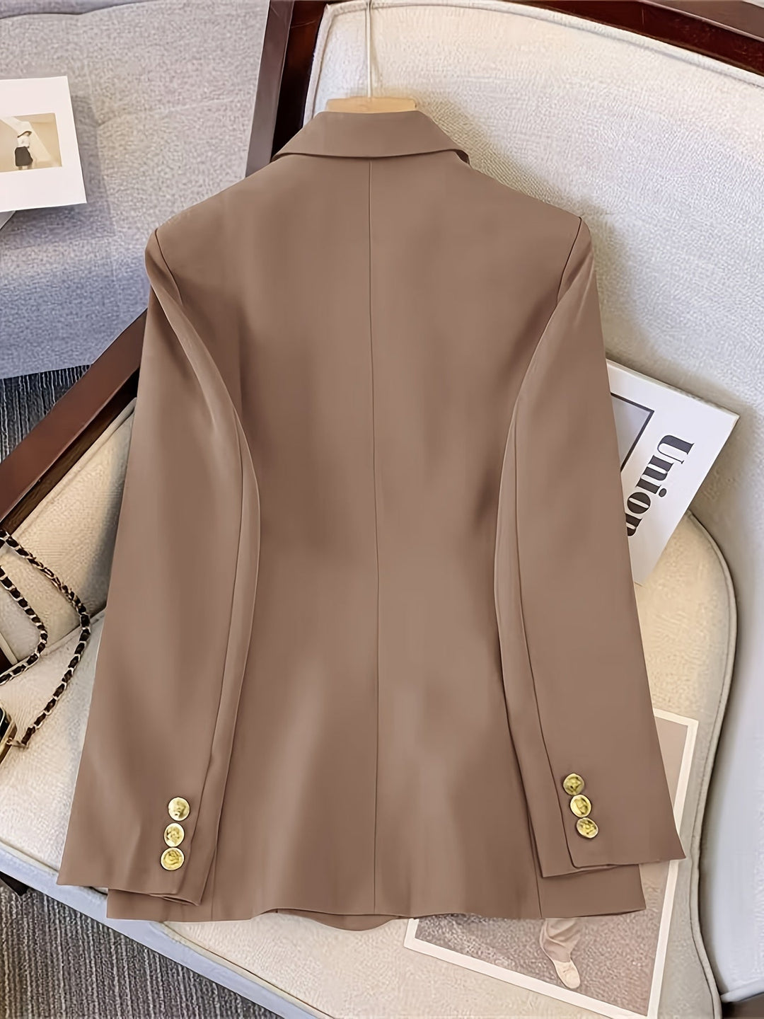 EB | Eleganter Slim Fit Damen Blazer Mit Goldenen Knöpfen